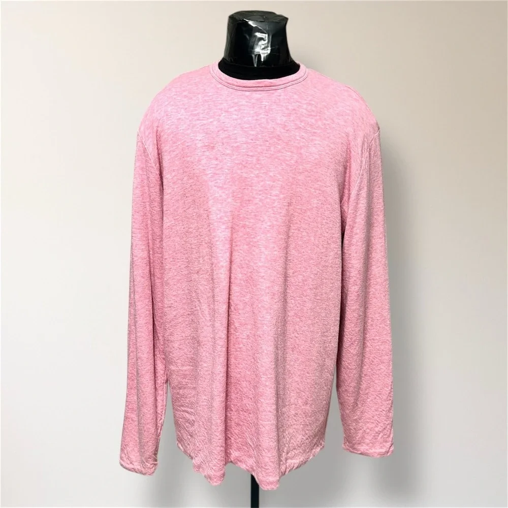 Faherty XL‎ Reversible Long Sleeve Tee Pink Blue Stripe Pima Cotton Soft Coastal